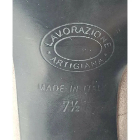 Butter Heels Grey Suede Platform Heels Shoes - Picture 9 of 10